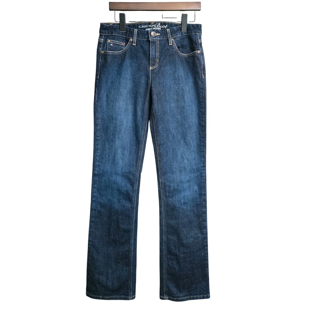 Tommy Hilfiger Classic Hope Boot Jeans Women 8L Dark Wash Stretch Bootcut Denim